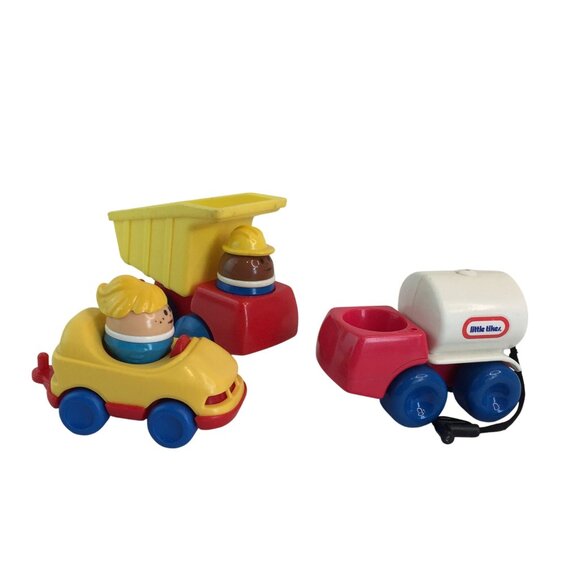 Little Tikes Toddle Tots Dump Truck Gas Tanker Car Girl Construction Figures - Picture 2 of 14